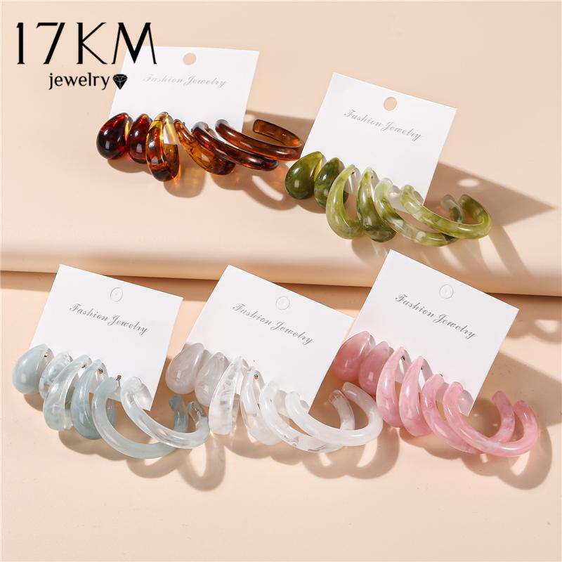 Hoop & Huggie 17KM Trendy Resin Acrylic Earrings Set For Women Vintage Geometirc Round Circle 2021 Jewelry Gift
Hoop & Huggie 17KM Trendy Resin Acrylic Earrings Set For Women Vintage Geometirc Round Circle 2021 Jewelry Gift