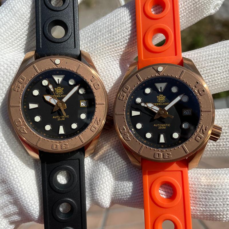 Wristwatches STEELDIVE Design SD1971S Men's Diving Watch 200M Waterproof Japan NH35 Luminous CUSN8 Bronze Retro Mechanical, 71s-hr
Wristwatches STEELDIVE Design SD1971S Men's Diving Watch 200M Waterproof Japan NH35 Luminous CUSN8 Bronze Retro Mechanical, 71s-hr