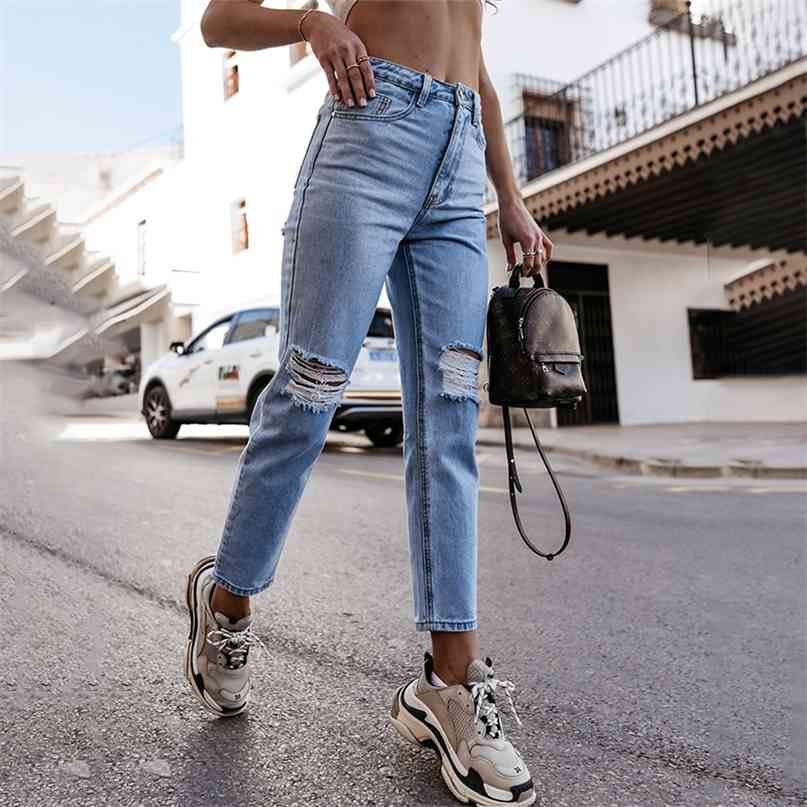 Summer Washed Button Full Length High Waist Jeans Office Lady Casual Temperament Straight Leg Pants Ripped For Women 210603, Blue
Summer Washed Button Full Length High Waist Jeans Office Lady Casual Temperament Straight Leg Pants Ripped For Women 210603, Blue