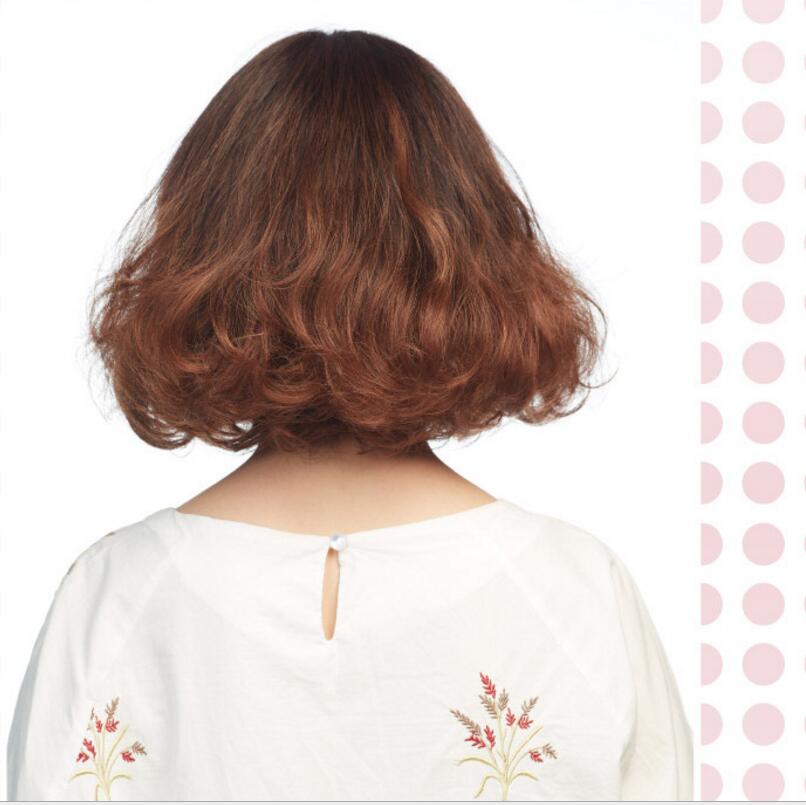 Beatiful BOB Brown Ombre Hair Short Synthetic Flufy Wave Wig Hairstyle Hightemperature for women's Party