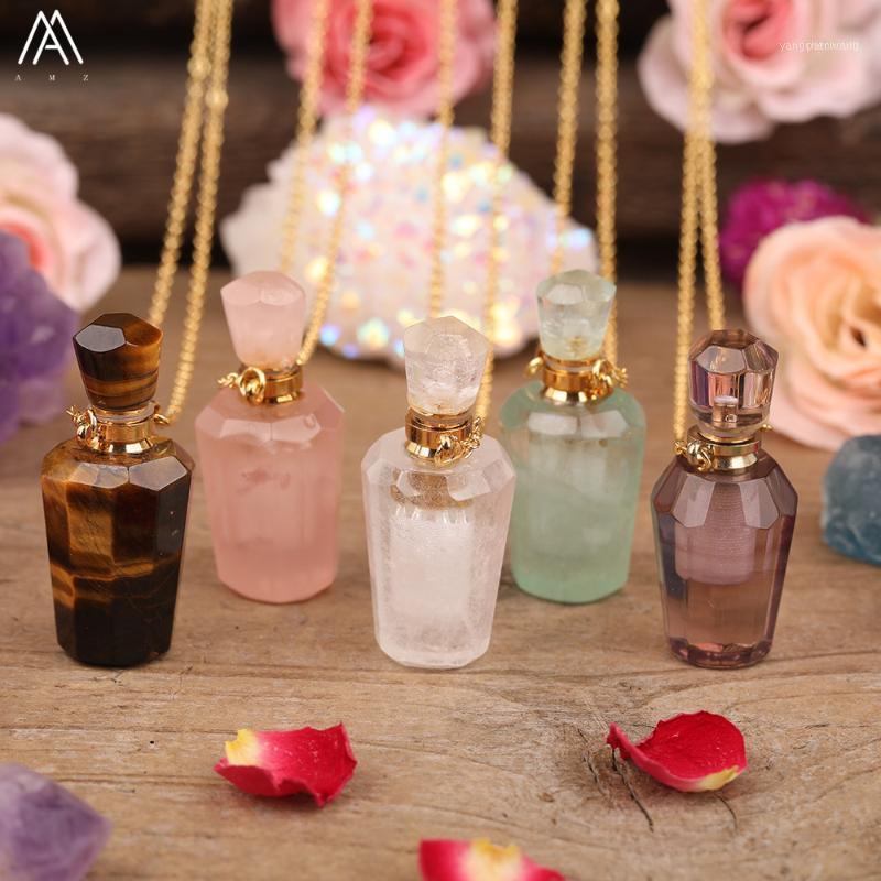 Natural Gems Stones Faceted Essential Oil Diffuser Necklace Jewelry Women Roses Amethysts Crystal Perfume Bottle Pendant Jewelry1
Natural Gems Stones Faceted Essential Oil Diffuser Necklace Jewelry Women Roses Amethysts Crystal Perfume Bottle Pendant Jewelry1