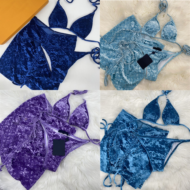 Designer Swimwear Bikini Top Sexy Velvet Bikini 3 Piece Set Designer Pattern Jacquard Beachwear Women Halter Swimming Wear Soft Elastic Swimwear, Pink
Designer Swimwear Bikini Top Sexy Velvet Bikini 3 Piece Set Designer Pattern Jacquard Beachwear Women Halter Swimming Wear Soft Elastic Swimwear, Pink