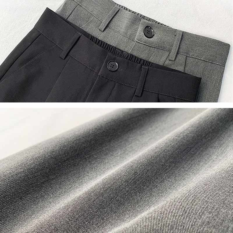Autumn Office Lady Long Trousers Loose Women Suit Pants High Waist Pant Solid Female Wide Leg with Gray Black 10717 210518