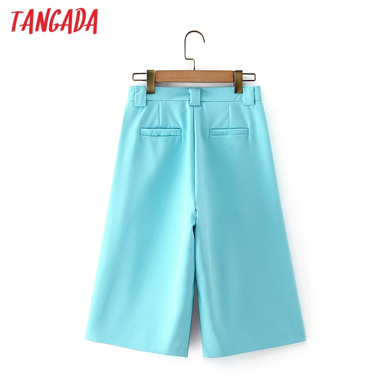 Women Elegant Solid Zipper Pockets Female Retro Basic Casual Shorts Pantalones DA57 210416