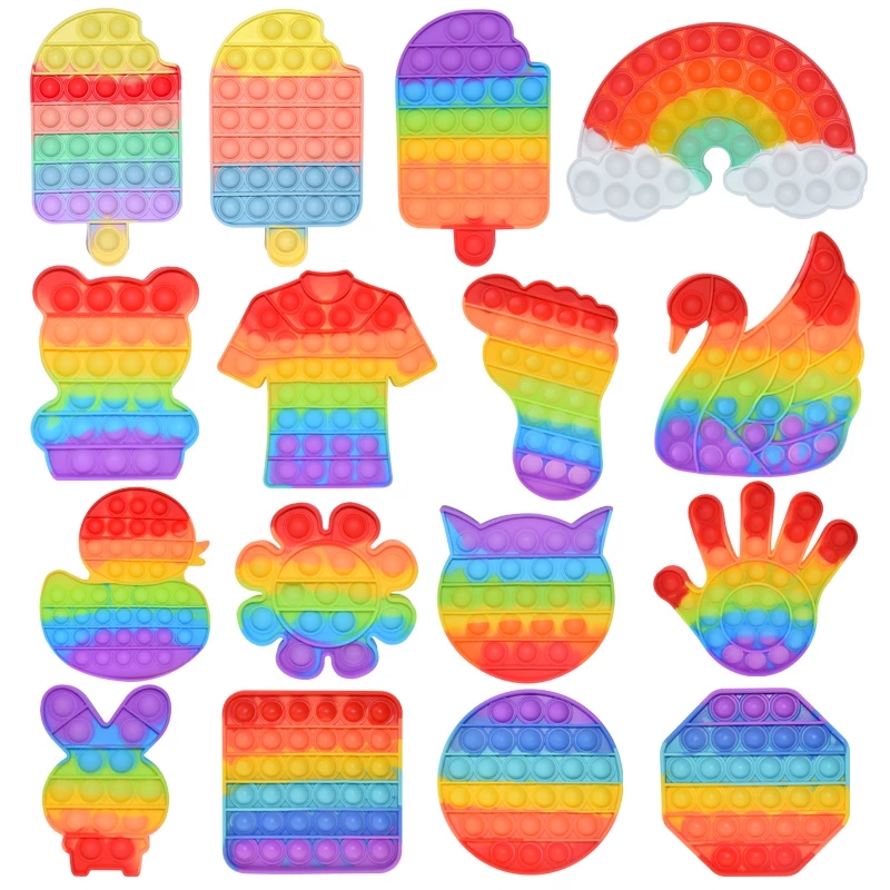 2012 Pop Fidget Reliver Stress Rainbow Push It Bubble Antistress Toys Adult Children Sensory To Relieve Autism Free
2012 Pop Fidget Reliver Stress Rainbow Push It Bubble Antistress Toys Adult Children Sensory To Relieve Autism Free