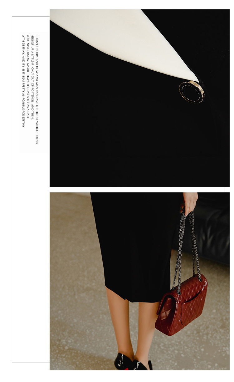 Ladies Office fashion V-Neck Hit Color Sexy Hip Package Slim Waist Sheath Knee-length Dress Vestidos 210519
