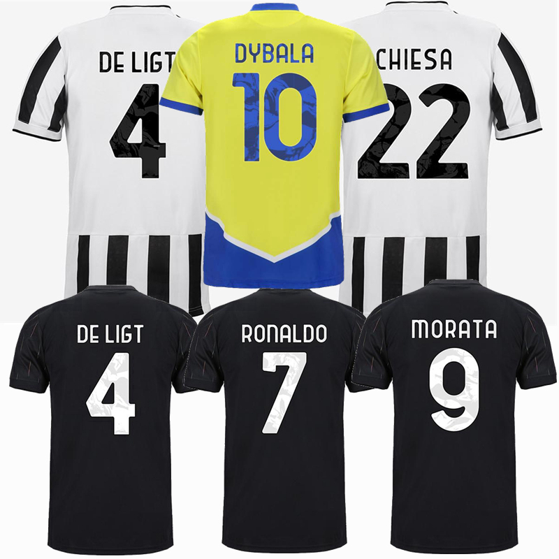 LOCATELLI KAIO JORGE Soccer jerseys 2021 2022 RONALDO DYBALA MORATA CHIESA RABIOT CUADRADO McKENNIE football kit shirt 21 22 chiellini bonuc, Black;yellow