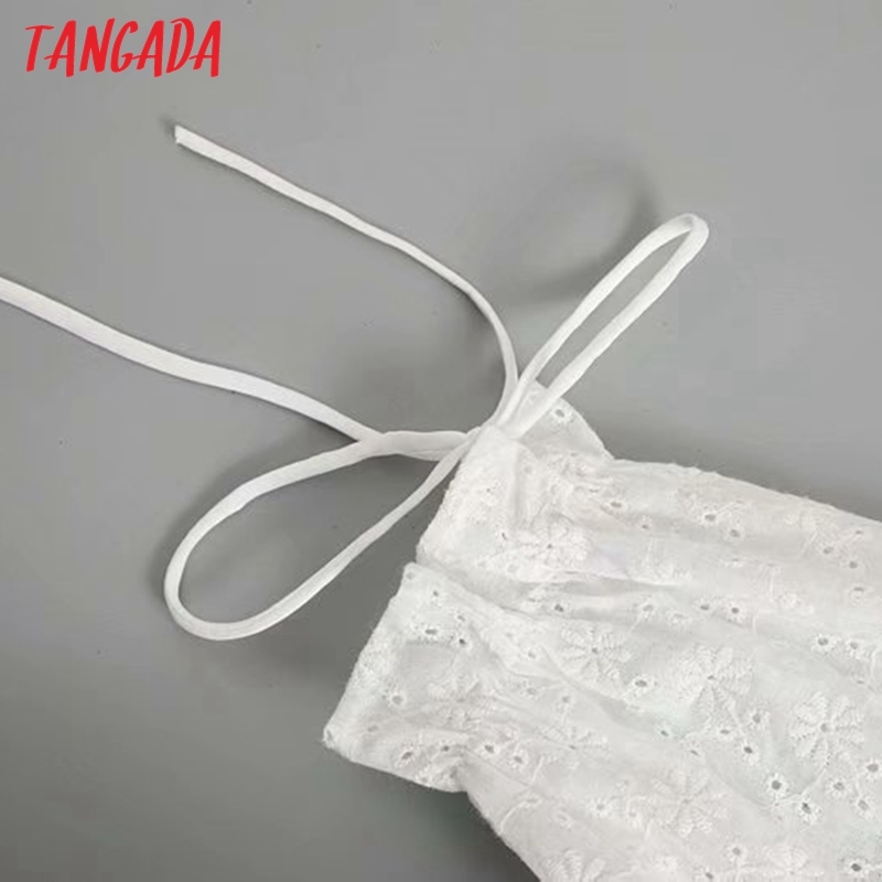 Summer Women White Lace Off Shoulder Square Neck Short Sleeve Ladies Mini Dress 3D40 210416