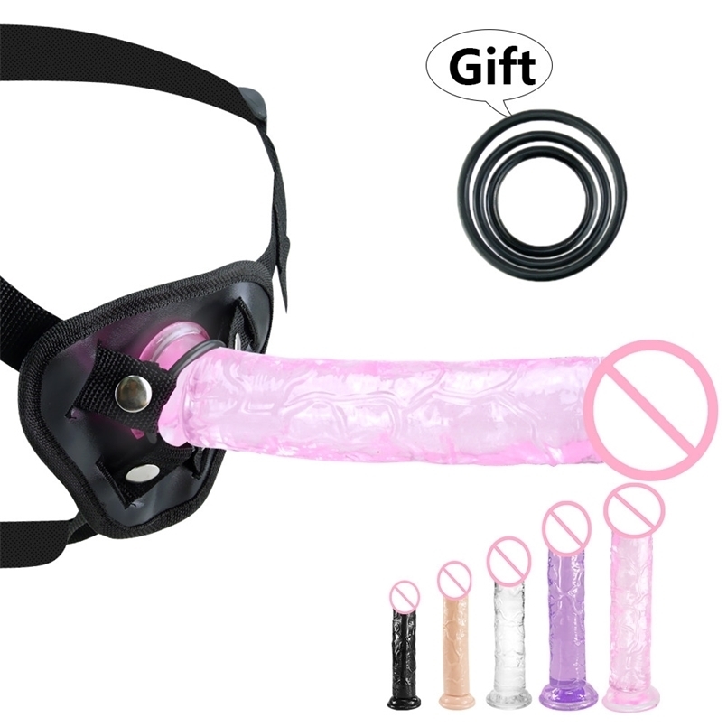 Dildo réaliste Streinture réglable Sangle XXL Dildos Anal Plug anal Penis Clitoris Stimulateur de Vagina Stimulateur Sexe Jouets pour hommes Femm