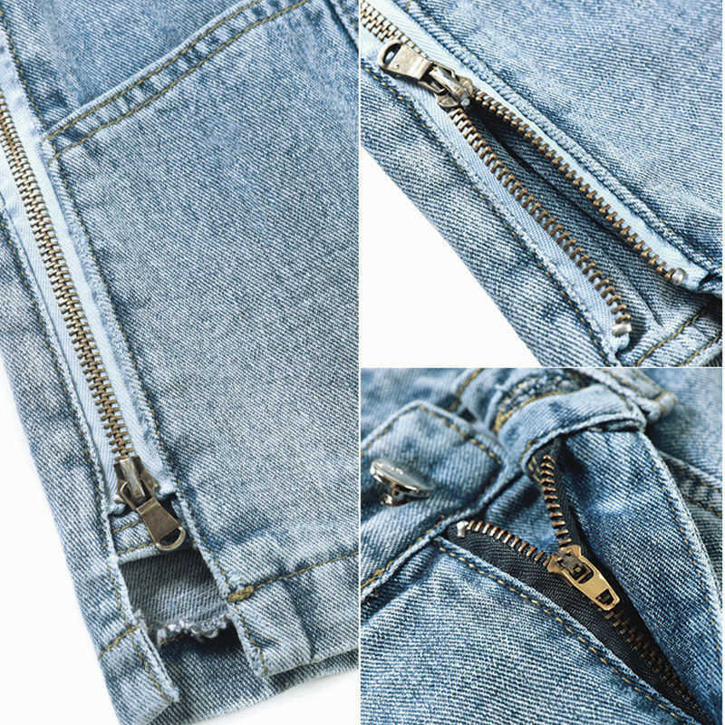 Summer Cotton Loose Slim Denim Women Shorts Jeans Letter Zipper Female Style Wide Leg High Waist Short Pants 210616