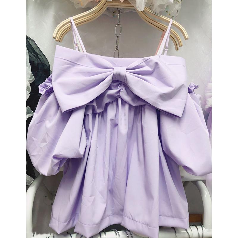 Women' Blouses & Shirts Slash Neck Bow Women Blouse Summer Design 2021 Solid Half Sleeved Loose Elegant Office Lady Pulls Tops, Purple
Women' Blouses & Shirts Slash Neck Bow Women Blouse Summer Design 2021 Solid Half Sleeved Loose Elegant Office Lady Pulls Tops, Purple