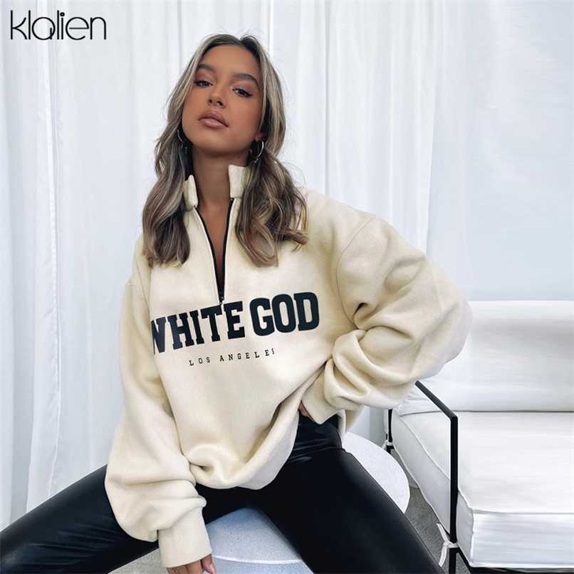 KLALIEN Fashion Casual Street Print Letter Loose Pullover Hoodies For Women Autumn Simple Warm Thicken Sweatshirts Female 211109, Light grey
KLALIEN Fashion Casual Street Print Letter Loose Pullover Hoodies For Women Autumn Simple Warm Thicken Sweatshirts Female 211109, Light grey