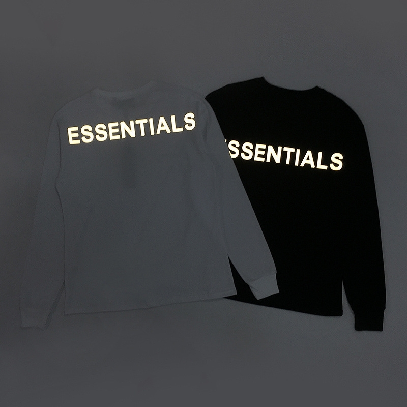 New essentials 3M reflective double line crew neck fog long sleeve T-shirt in autumn 2019, Black
New essentials 3M reflective double line crew neck fog long sleeve T-shirt in autumn 2019, Black