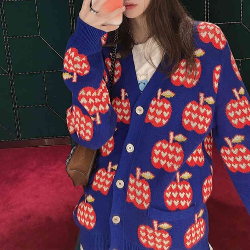 Women's Sweaters Pattern Cute Apple Lover Classic Warm Wool Cardigan Sweater Outdoor Street Style Men Women Sweatshirt ECRR, 2# packaging bag
Women's Sweaters Pattern Cute Apple Lover Classic Warm Wool Cardigan Sweater Outdoor Street Style Men Women Sweatshirt ECRR, 2# packaging bag