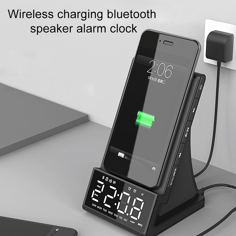Wireless Charger Alarm Clock Bluetooth Speaker LED Smart Digital Table Electronic Desktop Clocks Fm Radio USB Fast
Wireless Charger Alarm Clock Bluetooth Speaker LED Smart Digital Table Electronic Desktop Clocks Fm Radio USB Fast