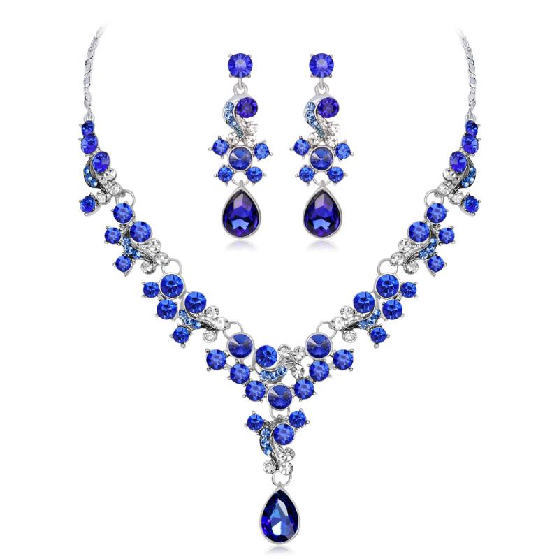 Earrings & Necklace Blue Crystal Earring Set Women Wedding Jewelry Body Accessories 2021 Fashion Female Choker Chains Classic Friends Gift, As pic
Earrings & Necklace Blue Crystal Earring Set Women Wedding Jewelry Body Accessories 2021 Fashion Female Choker Chains Classic Friends Gift, As pic