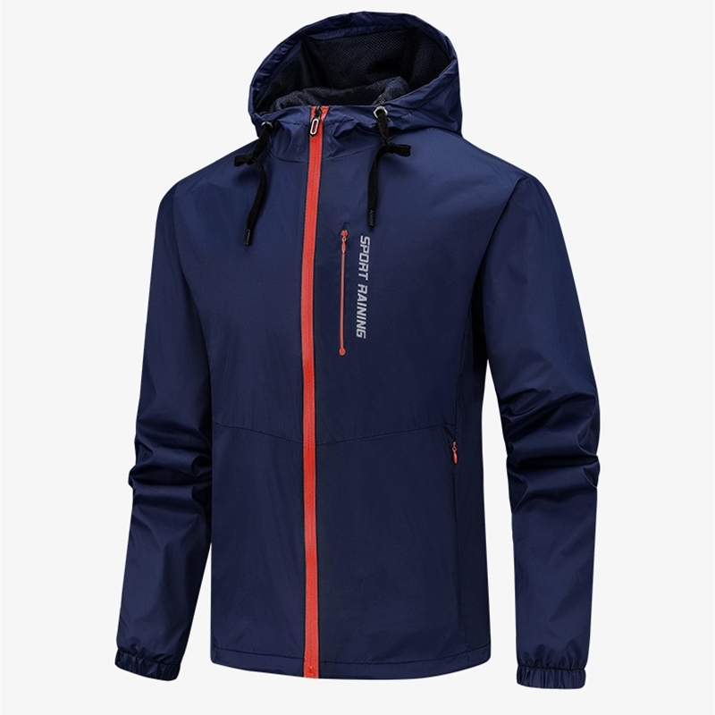Sports Jacket Men Coats Zipper Waterproof Jacket for Men Style Cloting Hiking Jacket Black Pull Homme Male Clothes with Pockets 210601