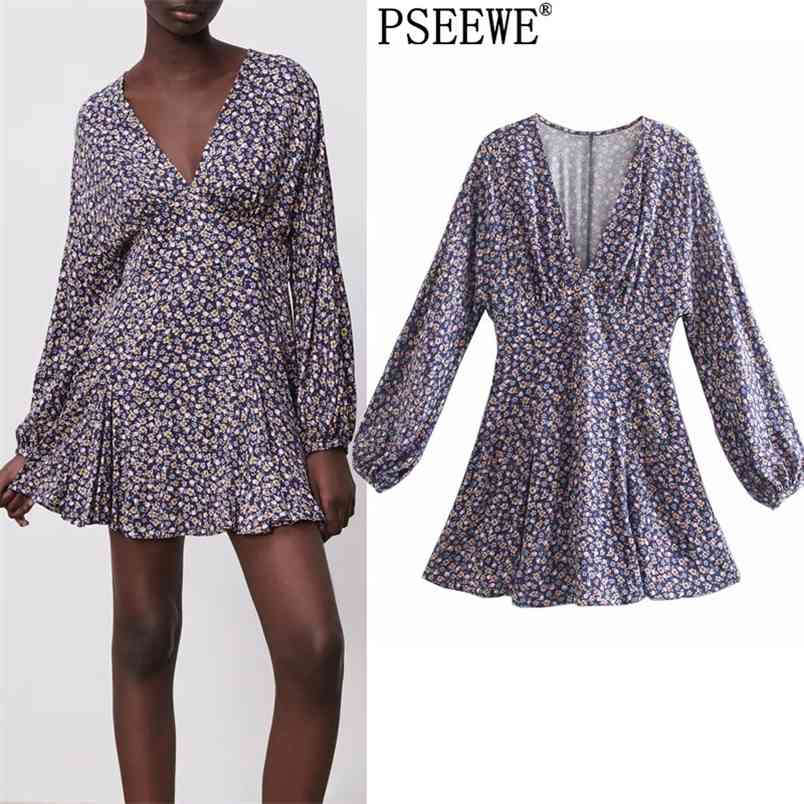 Dress Purple Floral Short Woman es Vintage Puff Long Sleeve Women Elastic Waist Chic Ladies es 210519
Dress Purple Floral Short Woman es Vintage Puff Long Sleeve Women Elastic Waist Chic Ladies es 210519