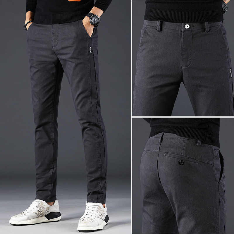 2020 Spring Summer autumn New Casual Pants Men Cotton Slim Fit thin Chinos Fashion Trousers Male Brand Clothing Plus Size 28-38 Y0811