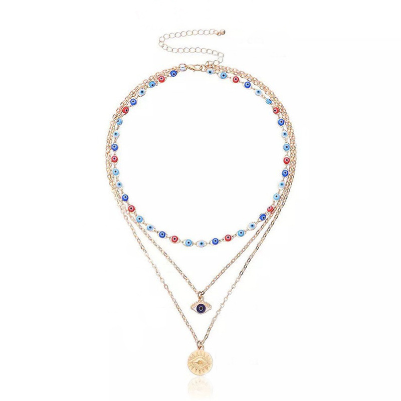 Fashion Personality Evil Eyes Clavicle Chain Hip Hop Exaggerated Simple Eyes Multi-layer Necklace
Fashion Personality Evil Eyes Clavicle Chain Hip Hop Exaggerated Simple Eyes Multi-layer Necklace