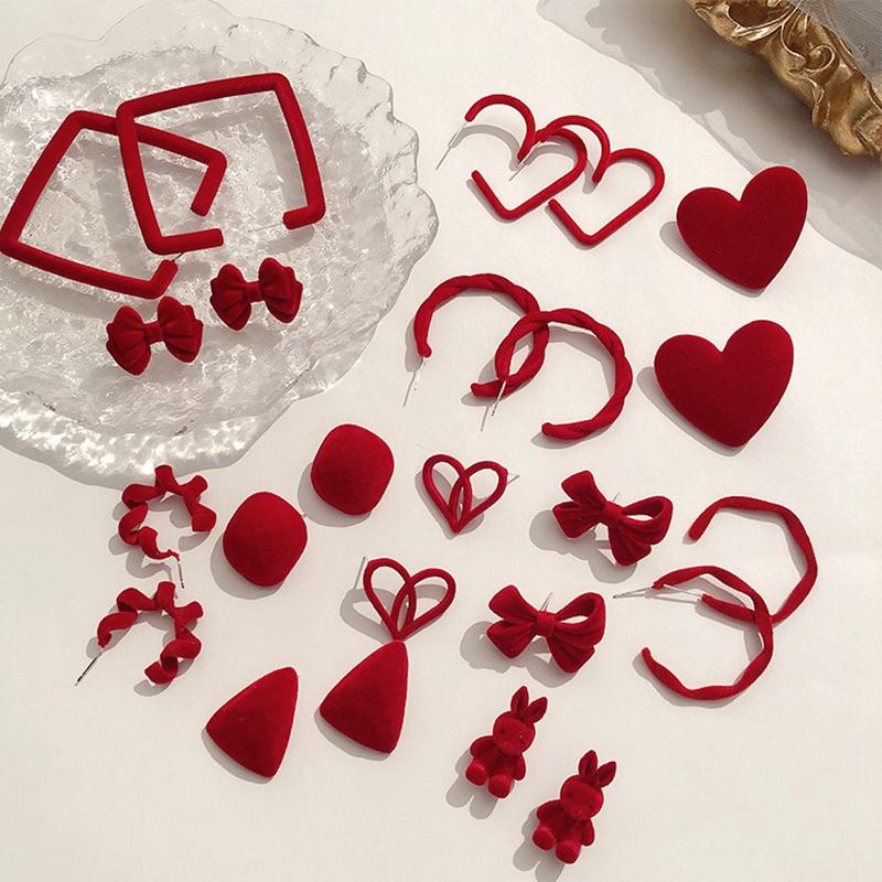 Stud MENGJIQIAO Wholesale Korean Trendy Flock Bowknot Heart Earrings For Women Fashion Circle Pendientes Jewelry Gifts, Golden;silver
Stud MENGJIQIAO Wholesale Korean Trendy Flock Bowknot Heart Earrings For Women Fashion Circle Pendientes Jewelry Gifts, Golden;silver