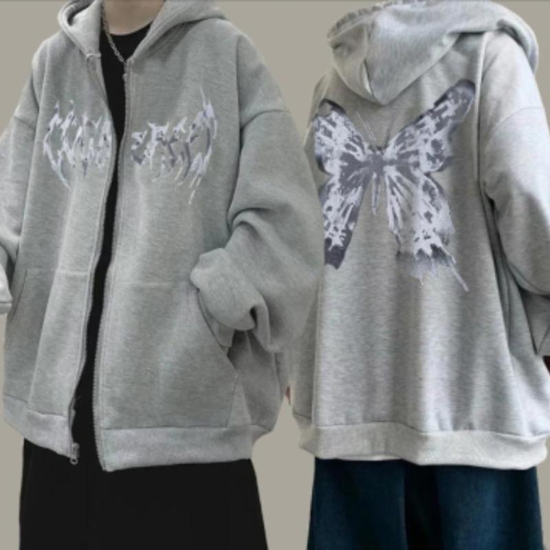 Women's Hoodies & Sweatshirts Womens Y2K Oversized Hoodie Butterfly Graphic Rhinestone Full Zip Drawstring Jackets E-girl 90s Long Jacket, Black
Women's Hoodies & Sweatshirts Womens Y2K Oversized Hoodie Butterfly Graphic Rhinestone Full Zip Drawstring Jackets E-girl 90s Long Jacket, Black