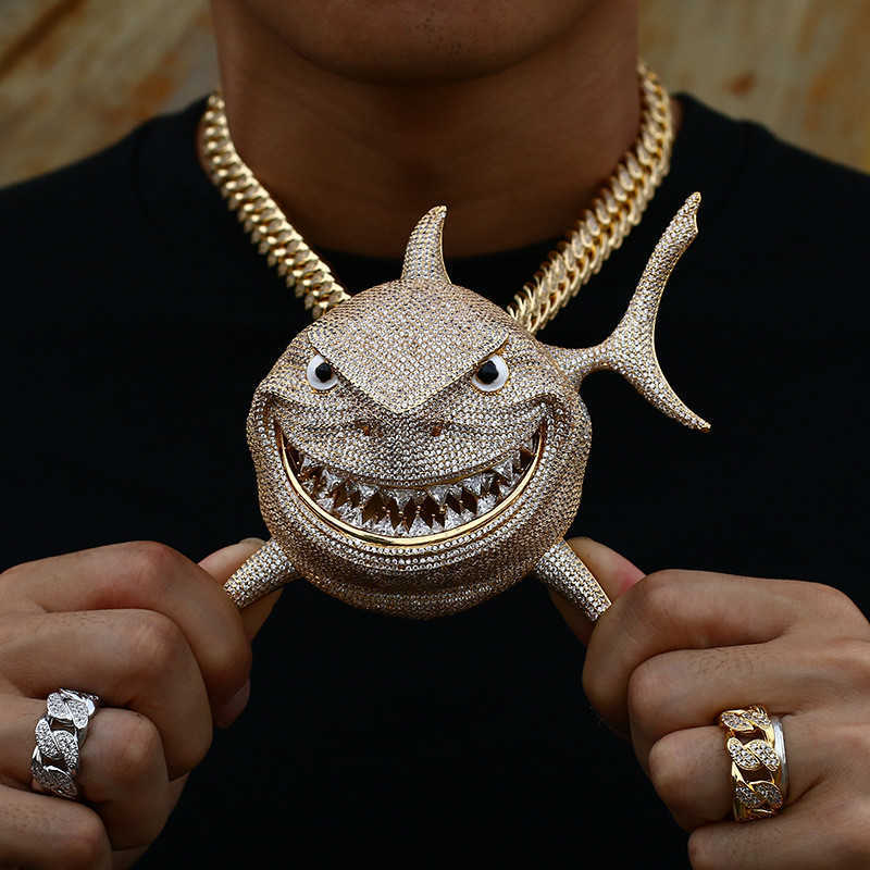 Europe and America Hotsale Men Women Big Shark Pendant Necklace Gold Silver Color with 3mm 24inch Rope Chain Nice Gift
Europe and America Hotsale Men Women Big Shark Pendant Necklace Gold Silver Color with 3mm 24inch Rope Chain Nice Gift