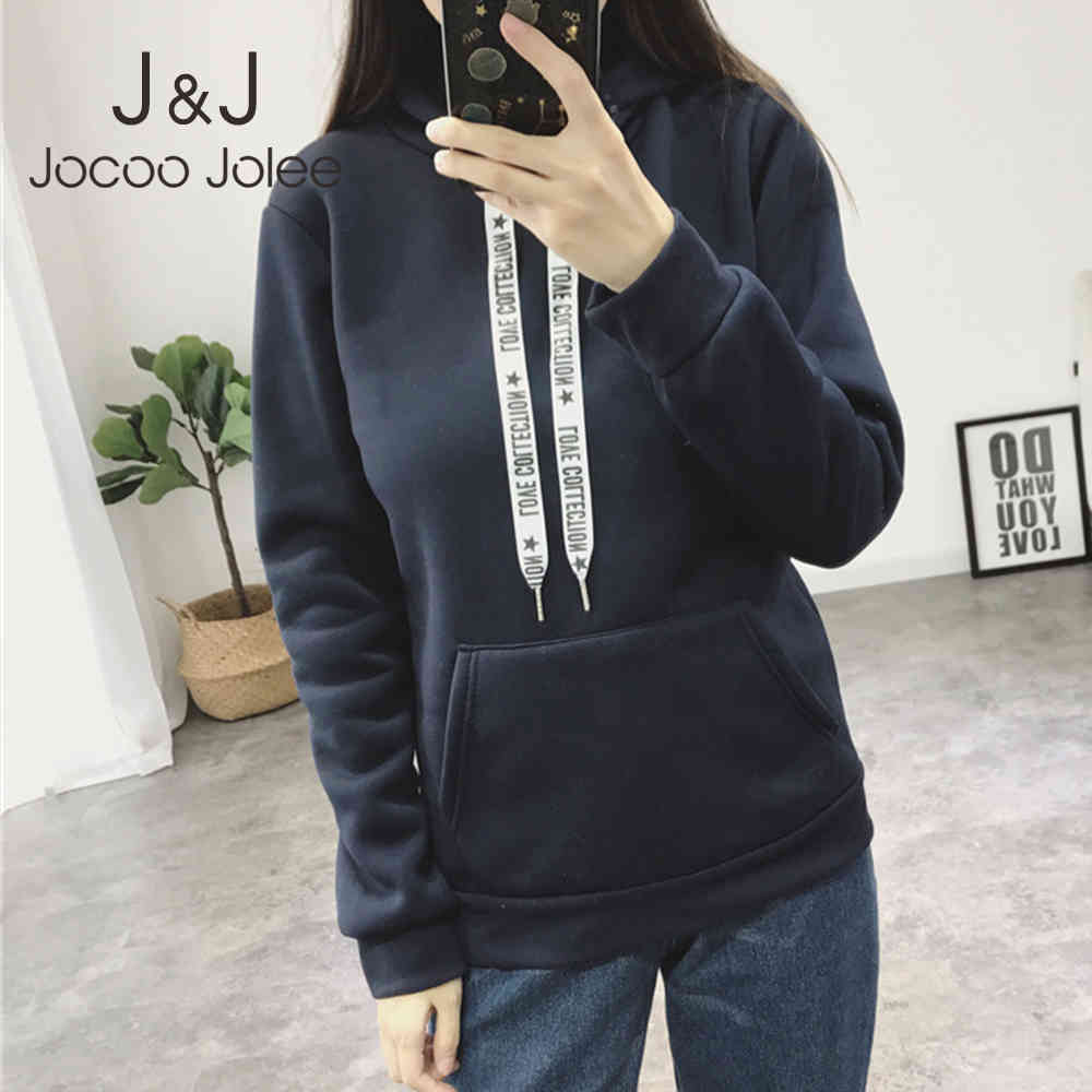 Jocoo Jolee Casual Autumn Solid Pocket Warm Velvet Hoodies Women Korean pop Harajuku Sweatshirts Ladies Pullover Tops 210518, As photo
Jocoo Jolee Casual Autumn Solid Pocket Warm Velvet Hoodies Women Korean pop Harajuku Sweatshirts Ladies Pullover Tops 210518, As photo