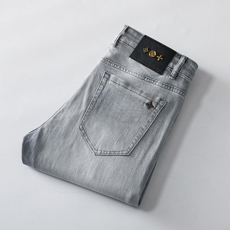 Luren High-end Fashion Brand Summer Thin Jeans Men's Slim-fitting Ankle-tied Smoky Gray Foreign Trade Long Pants, Blue
Luren High-end Fashion Brand Summer Thin Jeans Men's Slim-fitting Ankle-tied Smoky Gray Foreign Trade Long Pants, Blue
