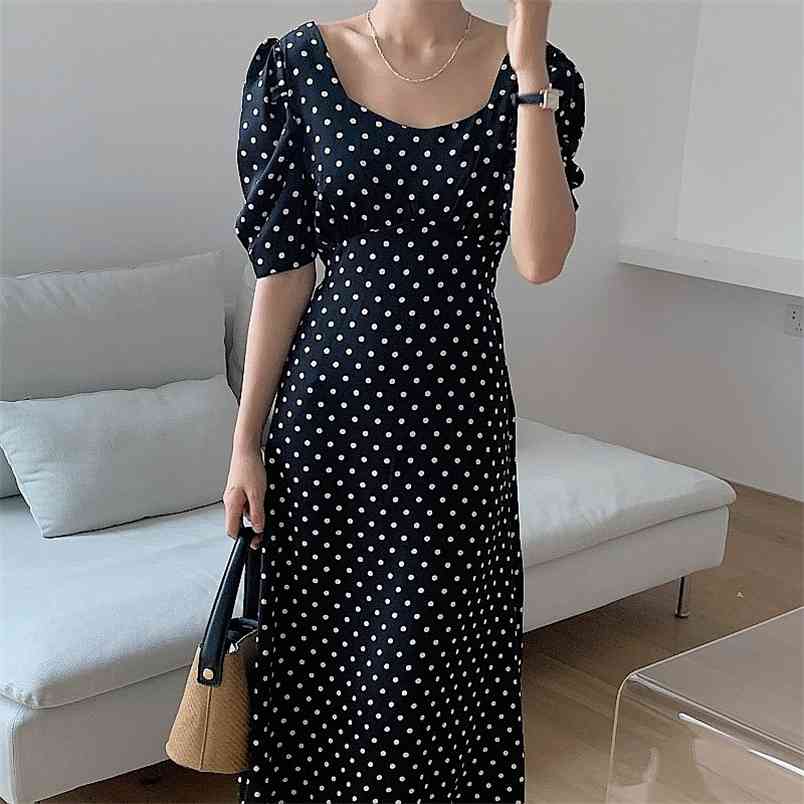 Polka Dot Women Dress Summer Robe A Line Korean Temperament Vestidos Mujer Vintage Office Lady Slim Elegant Maxi Dresses 210519, Black
Polka Dot Women Dress Summer Robe A Line Korean Temperament Vestidos Mujer Vintage Office Lady Slim Elegant Maxi Dresses 210519, Black