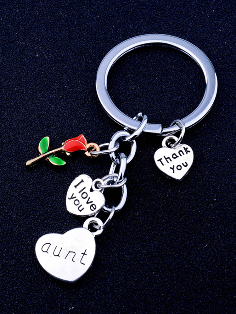 Fashion Rose Flowers I Love You Heart Charms Keychain Family Daughter Grandma Aunt Sister Mom Key Chains Thank You Gifts Keyring
Fashion Rose Flowers I Love You Heart Charms Keychain Family Daughter Grandma Aunt Sister Mom Key Chains Thank You Gifts Keyring