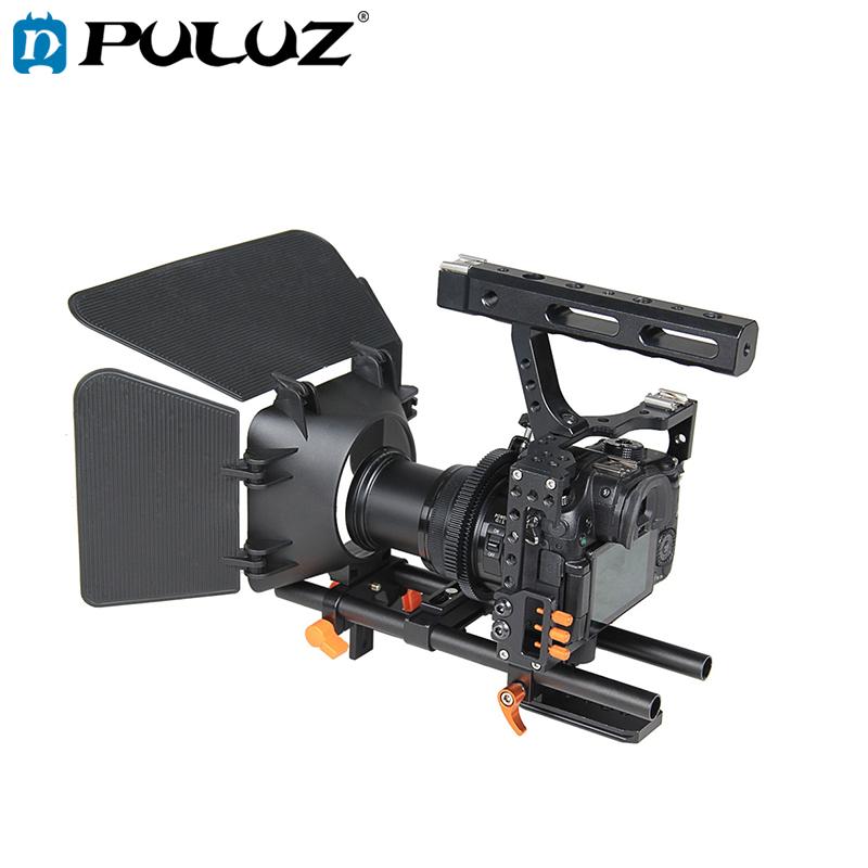 Stabilizers PULUZ Cage Set Video Camera Stabilizer Follow Focus Matte Box For A7S / A7 A7R A7RII A7SII Lumix GH4
Stabilizers PULUZ Cage Set Video Camera Stabilizer Follow Focus Matte Box For A7S / A7 A7R A7RII A7SII Lumix GH4