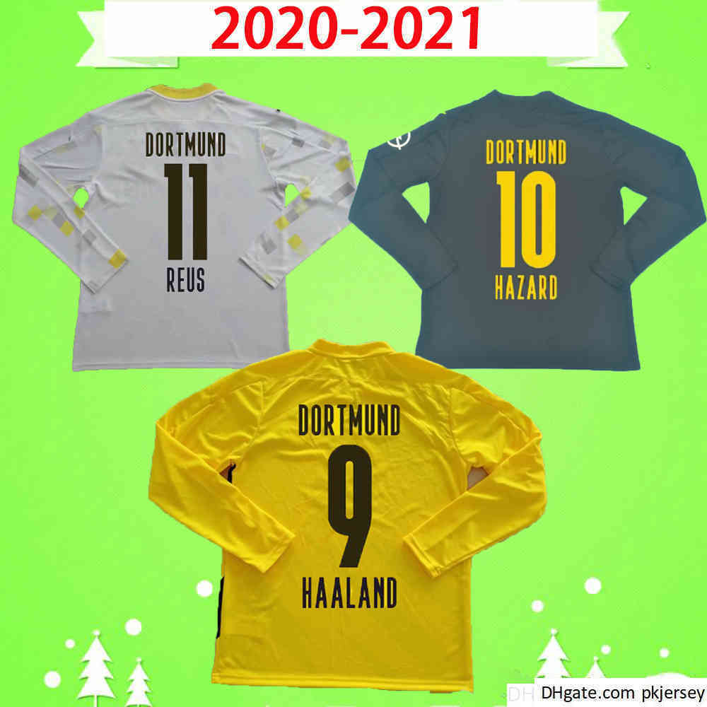 long sleeve 20 21 HAALAND HAZARD soccer jersey home away 2020 2021 BURNIC full football shirt uniform REUS HUMMELS SANCHO BRANDT maillot, Black;yellow
long sleeve 20 21 HAALAND HAZARD soccer jersey home away 2020 2021 BURNIC full football shirt uniform REUS HUMMELS SANCHO BRANDT maillot, Black;yellow