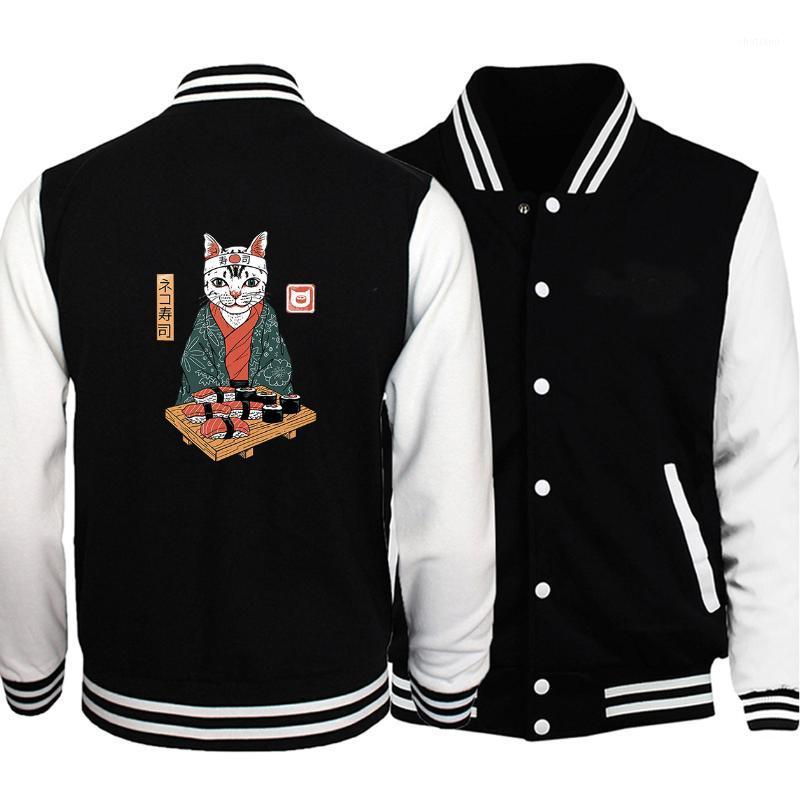 Men' Jackets Japanese Style Cat Eat Sushi Print Men Coat Warm Soft Clothing Winter Coldproof Baseball Jacket Plus Size Fashion Male, Black white
Men' Jackets Japanese Style Cat Eat Sushi Print Men Coat Warm Soft Clothing Winter Coldproof Baseball Jacket Plus Size Fashion Male, Black white