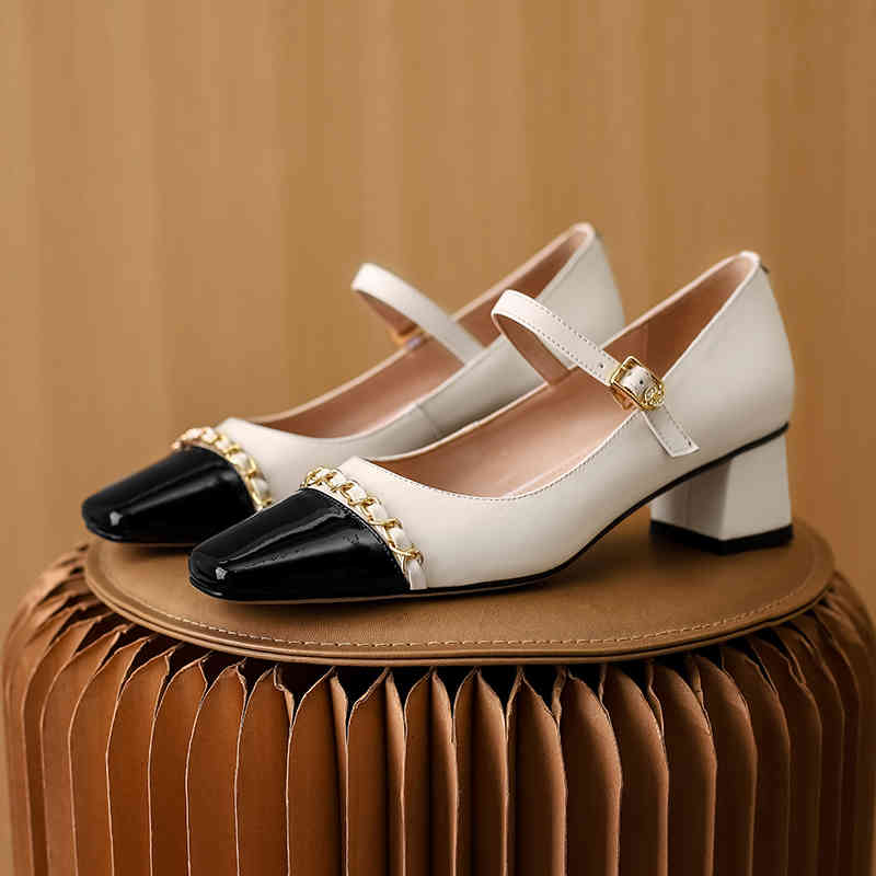 Sandals Genuine leather buckle women's girdle shoes spring/autumn fashion pumps metal decoration thick heels woman size -39 NF57, 1# shoe box
Sandals Genuine leather buckle women's girdle shoes spring/autumn fashion pumps metal decoration thick heels woman size -39 NF57, 1# shoe box