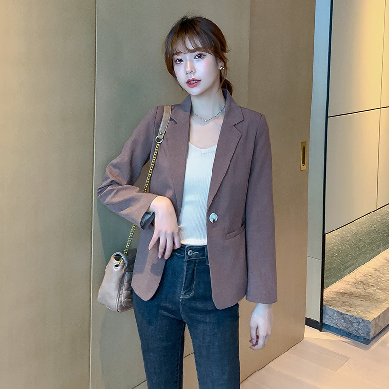 Women Blazer Formal s Lady Office Work Suit Pockets Jackets Coat Slim Femme cardigans 210524