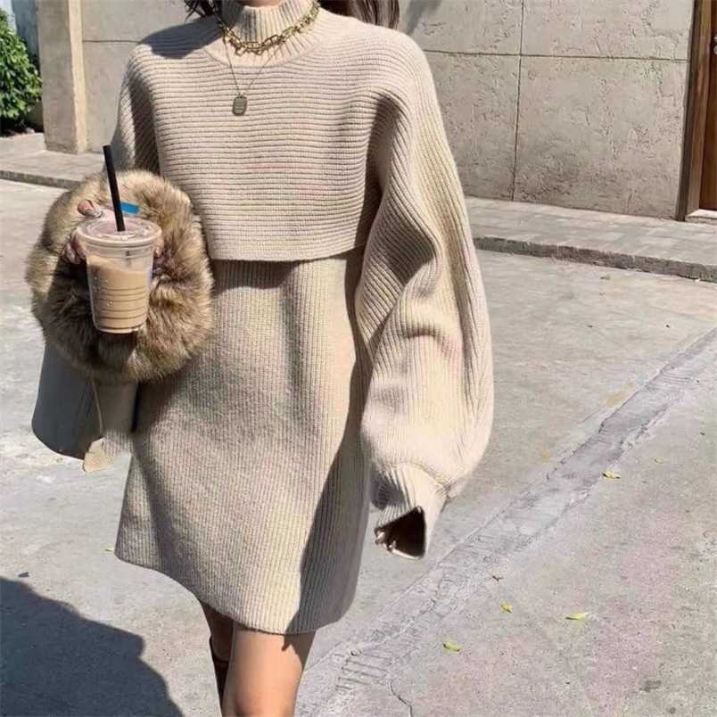 ABRINI Women Two-pieces Fleece Dress Sets Winter outfits Knitted Pullover and Tank Dress Sets Thick Dress Sets Women Winter 211109, Khaki dress
ABRINI Women Two-pieces Fleece Dress Sets Winter outfits Knitted Pullover and Tank Dress Sets Thick Dress Sets Women Winter 211109, Khaki dress