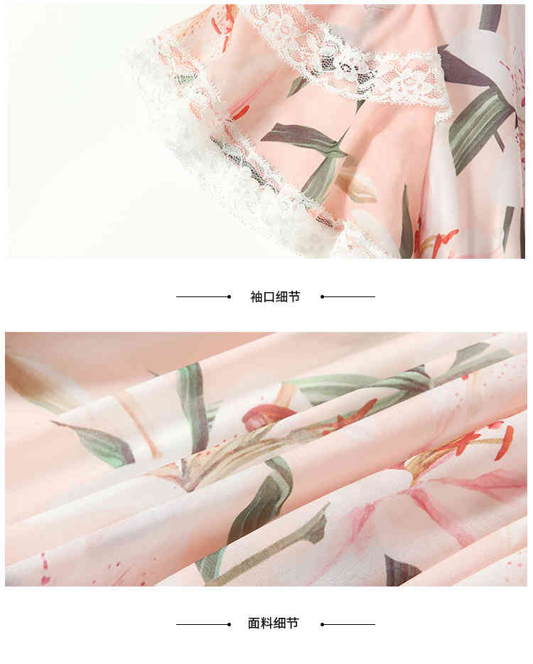 Women Summer Dress Sweet Floral Print Lace Patchwork Chiffon Long Dress Vintage Ladies Elegant High Waist Holiday Maxi Dress 210518