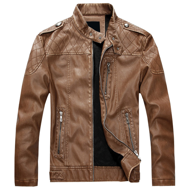 European Solid color motorcycle style men s leather jacket high-quality stand-up collar retro comfortable Windproof and warm fashion travel commute, Black
European Solid color motorcycle style men s leather jacket high-quality stand-up collar retro comfortable Windproof and warm fashion travel commute, Black