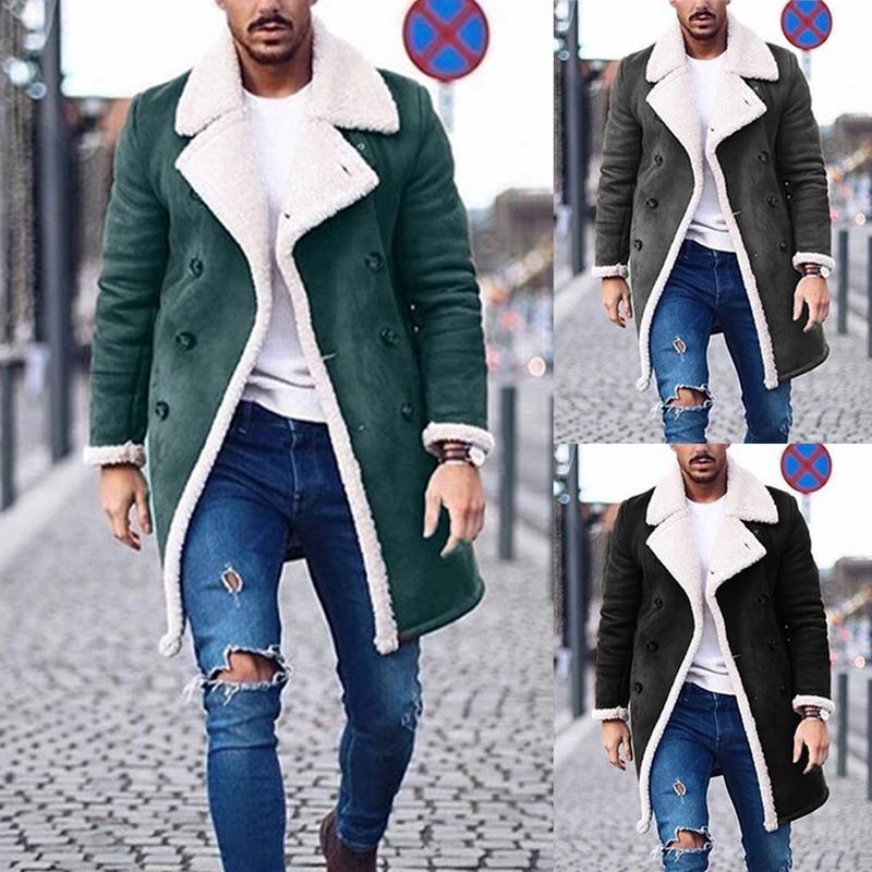 Men's Clothing 2021 European American Fall/winter Style Casual Fashion Fleece Warm Jacket Jackets