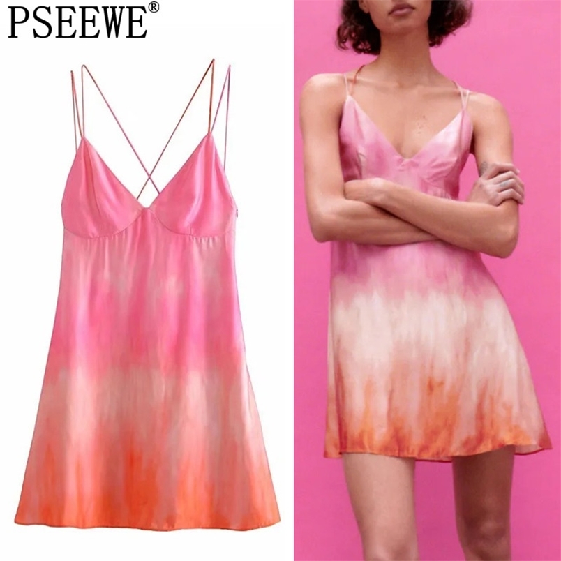 Dress Woman Tie Dye Slip Mini Women Backless Strap Sexy Short Summer es Sleeveless Beach Sundress 210519
Dress Woman Tie Dye Slip Mini Women Backless Strap Sexy Short Summer es Sleeveless Beach Sundress 210519