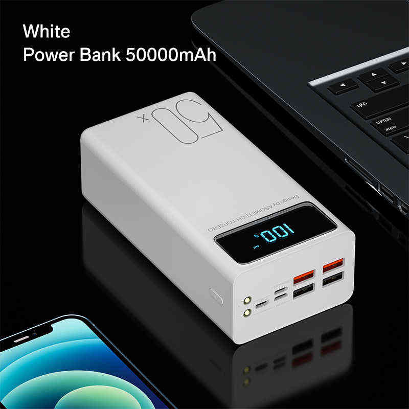 Power Bank 50000mAh Large Capacity LED Powerbank 50000 mAh 2.1A Fast Charging External Battery Charger For iPhone Xiaomi Samsung G220308
Power Bank 50000mAh Large Capacity LED Powerbank 50000 mAh 2.1A Fast Charging External Battery Charger For iPhone Xiaomi Samsung G220308