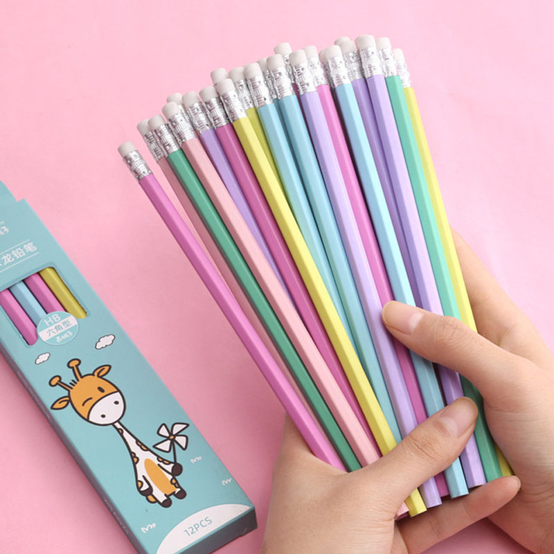 12pc HexagonWooden Pencil With Eraser HB Cute Kawaii Cartoon Pencil School Office Stationery Cartoon Health Standard Pencil
12pc HexagonWooden Pencil With Eraser HB Cute Kawaii Cartoon Pencil School Office Stationery Cartoon Health Standard Pencil