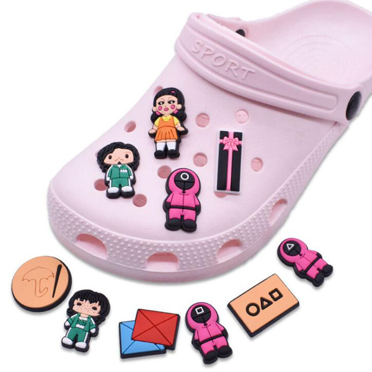 Amazon hot sell cartoon figure shoe charms PVC soft rubber shoe accessories for Croc shoecharms buckle decoration, White;pink
Amazon hot sell cartoon figure shoe charms PVC soft rubber shoe accessories for Croc shoecharms buckle decoration, White;pink