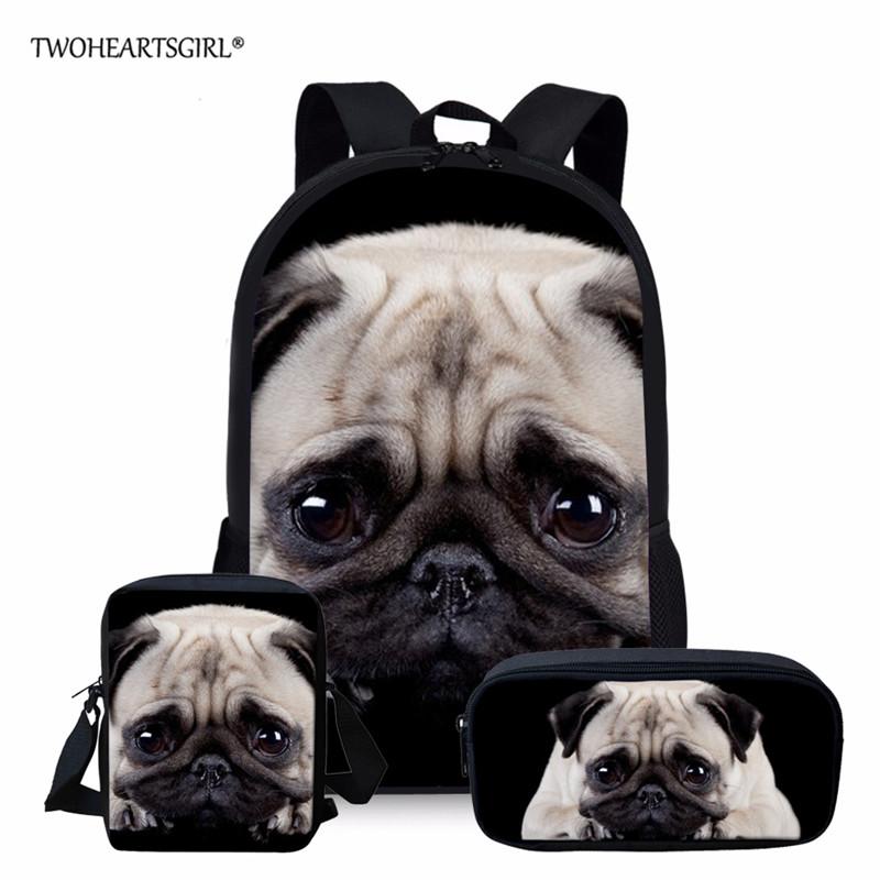 Twoheartsgirl Pug Dog Kids Backpack Children School Bags Set For Girls Boys Orthopedic Child Bookbag Knapsack Mochila Escolar
Twoheartsgirl Pug Dog Kids Backpack Children School Bags Set For Girls Boys Orthopedic Child Bookbag Knapsack Mochila Escolar