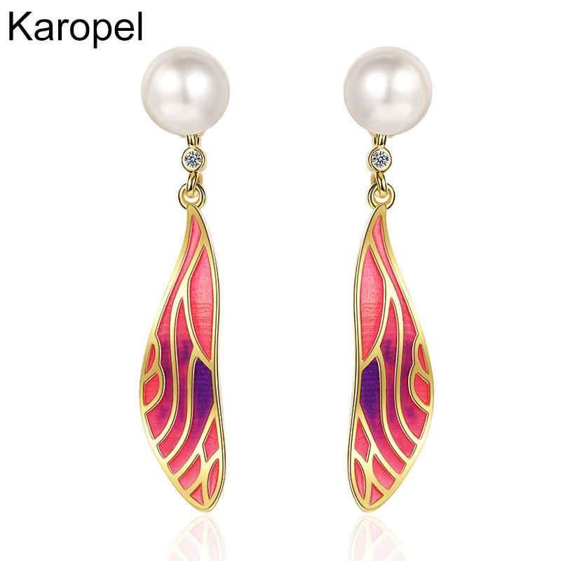 Stud Karopel 925 Sterling Silver Women's Fashion Jewelry High Quality Crystal Zircon Simple Wing Freshwater Pearl Earrings
Stud Karopel 925 Sterling Silver Women's Fashion Jewelry High Quality Crystal Zircon Simple Wing Freshwater Pearl Earrings