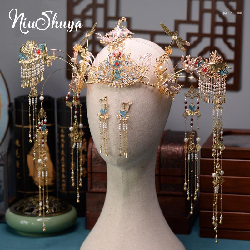 NiuShuya Est Chinese Bridal Headdress Draggonfly Crown Phoenix Flying Costume Wedding Jewelry Hair Accessories Clips & Barrettes, Golden;silver
NiuShuya Est Chinese Bridal Headdress Draggonfly Crown Phoenix Flying Costume Wedding Jewelry Hair Accessories Clips & Barrettes, Golden;silver