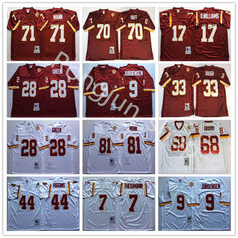 2021 Vintage NCAA Men #44 John Riggins 9 Jurgensen 7 Joe Theismann 28 Darrell Green 68 Russ Grimm 81 Art Monk Retro College Football Jerseys
2021 Vintage NCAA Men #44 John Riggins 9 Jurgensen 7 Joe Theismann 28 Darrell Green 68 Russ Grimm 81 Art Monk Retro College Football Jerseys