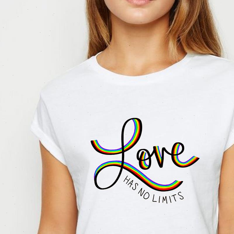 LGBT Women Tops Love has no limits T shirt O Collar vestidos Simple Spring Summer Womens Fashion Comfortable shirts, White
LGBT Women Tops Love has no limits T shirt O Collar vestidos Simple Spring Summer Womens Fashion Comfortable shirts, White