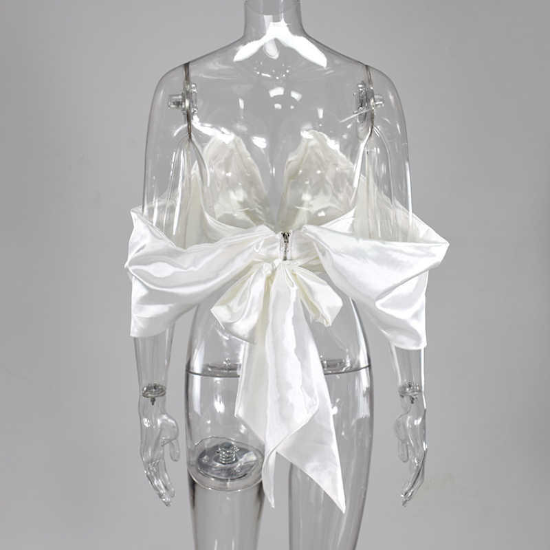 colysmo Sexy Summer Tops Women Strapless Off Shoulder Blouse Ladies Cropped Tank Loose satin Crop Top Streetwear Camis 210527